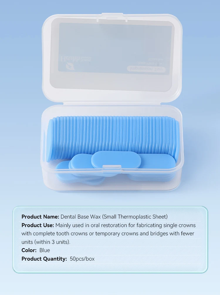50 Blatt AZDENT Dental Grundplatte Wachs Tablettfrei Thermoplastisch geformtes Zahnheilkunde-Labormaterial für temporäre Kronenbrücke – Detail 3