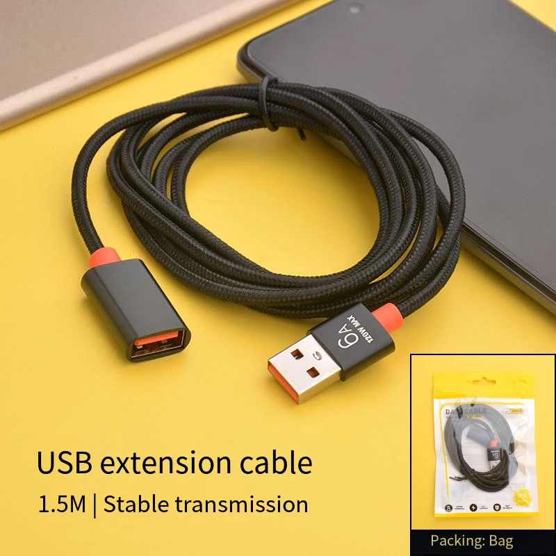 Stable And Reliable USB 3 0 Extension Cable Flexible And Easy To Store Multiple Length Choices Modern Black Color      New