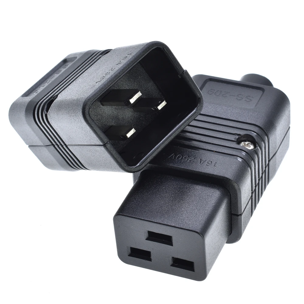 16A250V power plug IEC320-C19 C20 female male industrial electric plug for PDU/UPS High quality C19 C20 plug self-assembled plug