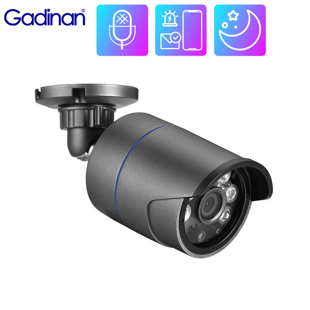 Gadinan 5MP IP camera Smart Home Outdoor Audio 6 array Infrared Night Vision Video Surveillance Security Protection CCTV Camera