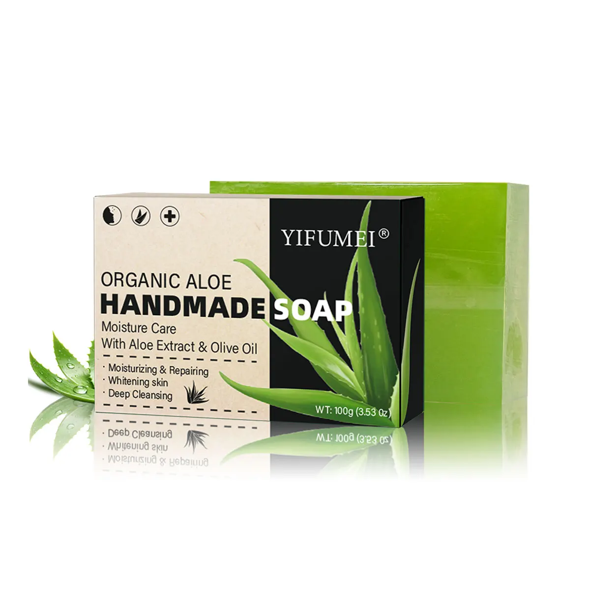 

Organic Aloe Avocado Handmade Soap Aloe Extract Olive Oil Natural Herbal Foam Moisturizing Anti Acne Whitening Deep Cleansing