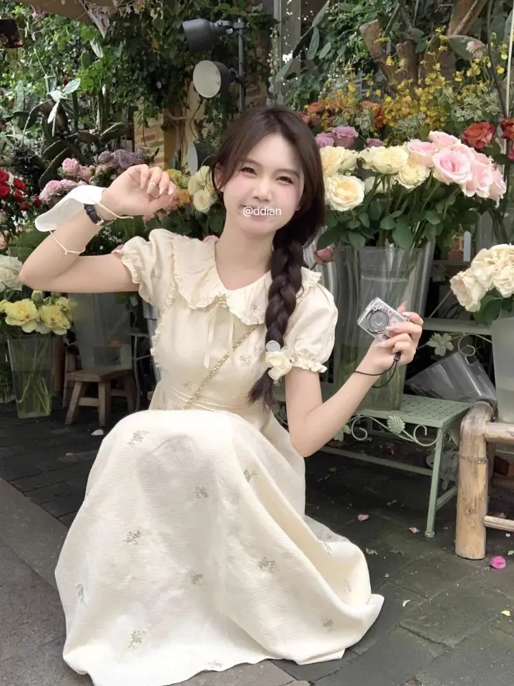 فساتين نسائية للسيدات بأكمام قصيرة أحمر بورجوندي خوخي وردي أزرق أخضر أصفر رمادي كاكي عاجي بيج رمل كلاسيكي ملون مناسب #4