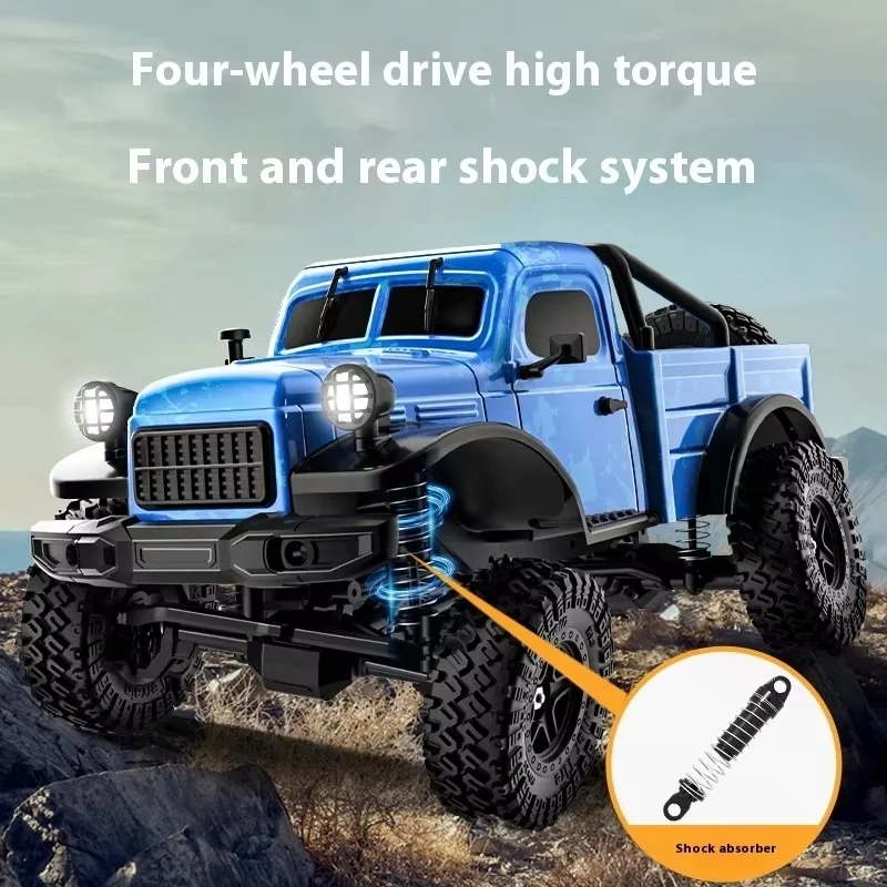 2.4grc Remote Control Off-Road Vehicle Simulation Pickup Four-Wheel Drive Climbing Car Model For Boys, Electric Toy Gift