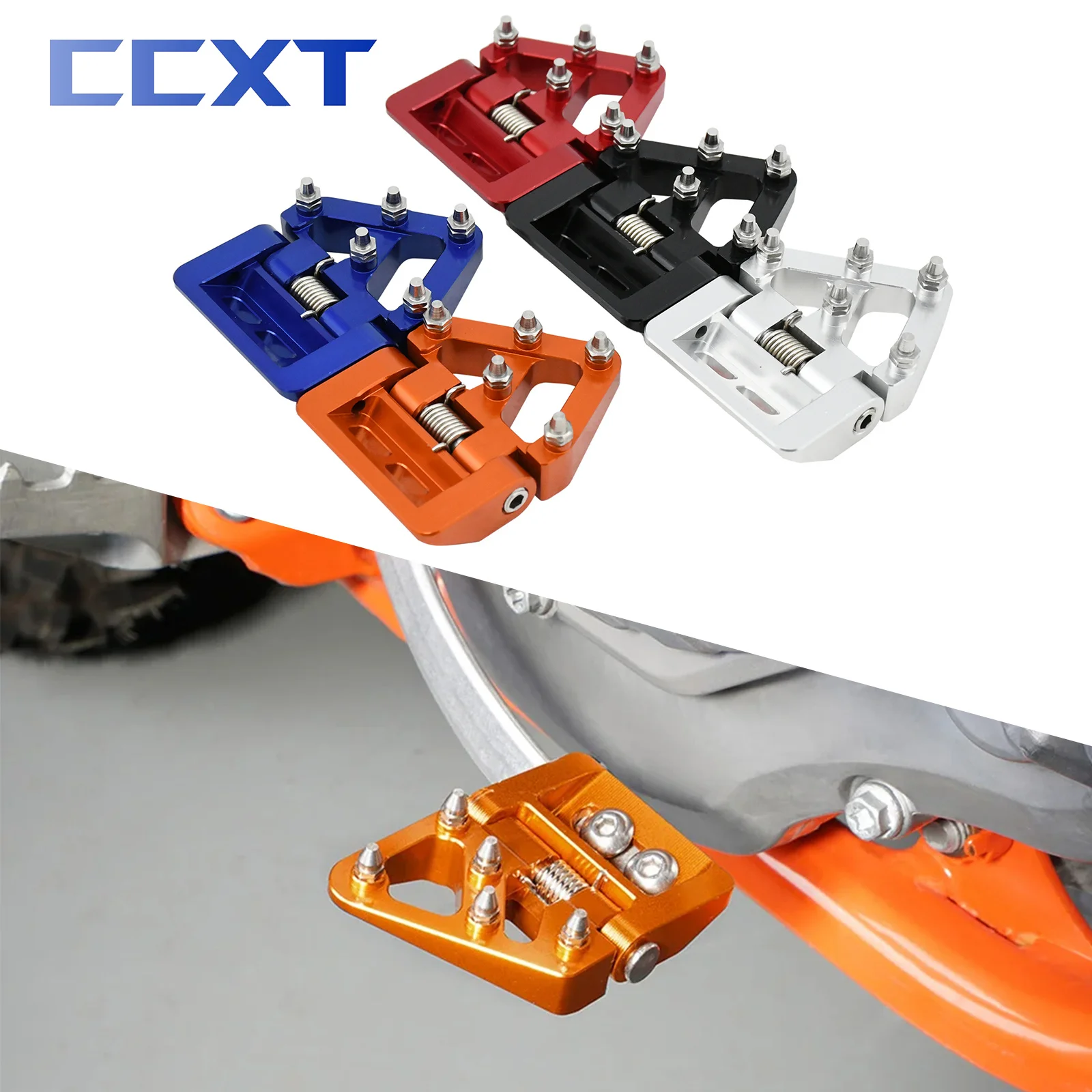 【セール中】オートバイ折りたたみ式リアペダルブレーキチッププレート、ktm、exc、excf、sx、sxf、xc、xcf、xcw、tpi 6d、125-500、2017-2023、gasgas、ex,ec,mc