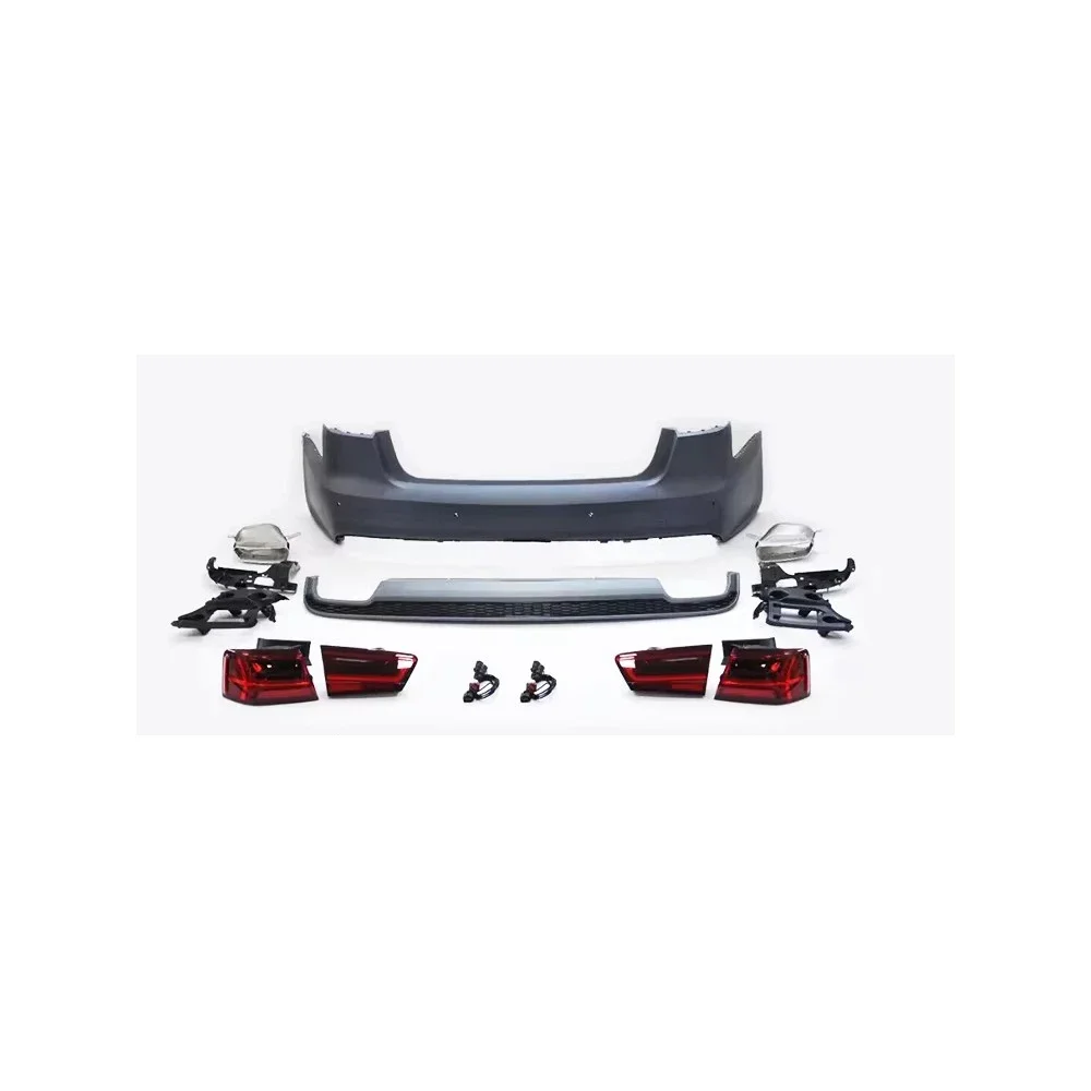 Car Body Kit Front Bumper Rear Bumper Diffuser Headlight LED Head Lamp Rear Light Tail Lamp for A6 C7 Upgrade to C7PA