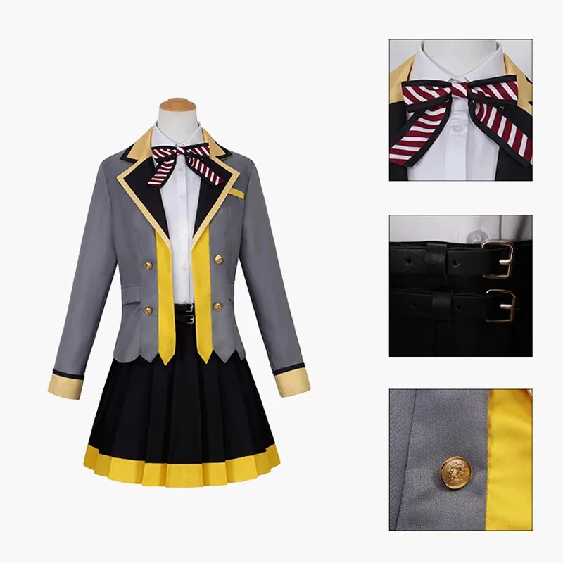 

В наличии S-3XL Tenma Saki Косплей Школьный наряд Парик Pjsk Красочный сценический костюм Хэллоуин Вечерние наряды для женщин x 8 дюймов,