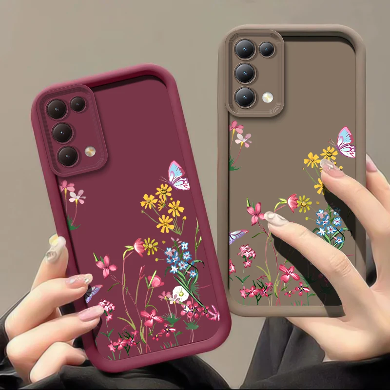 INS Flowers Case For Xiaomi Redmi K60 K50 K40 K20 K30 K30I Pro Ultra Silicone Soft Camera Lens Protection Shockproof Phone Cover