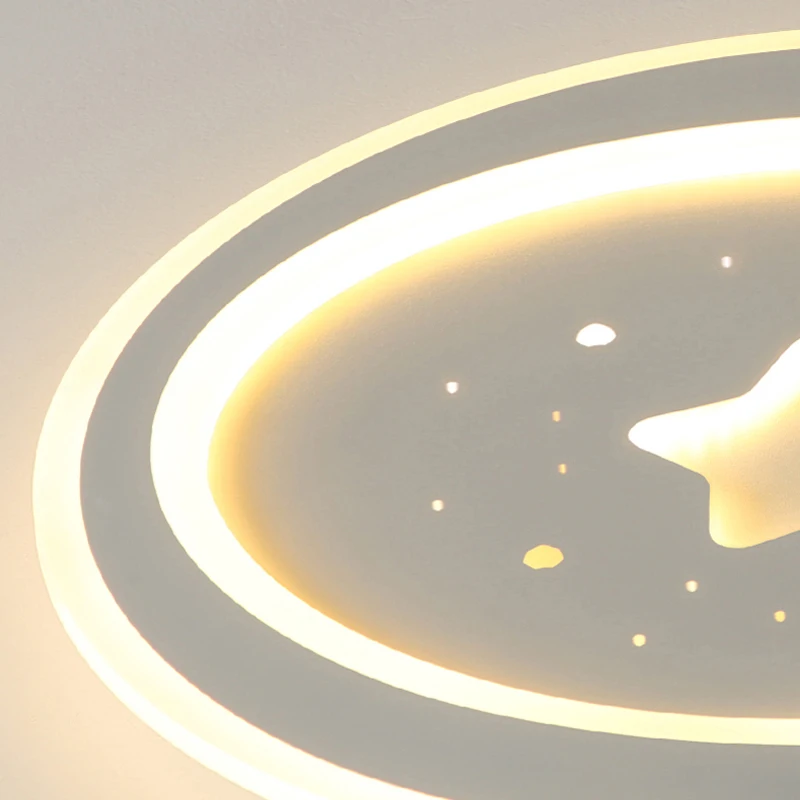 Modern Star Design Ceiling Lamp Children's Room Study Room Creative Chandelier Lighting Simple Warm Romantic LED Ceiling Light