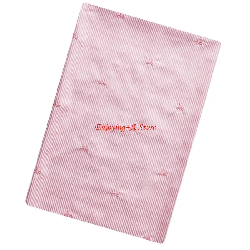 

PXPB Soft Draping Bows Embroidered Stripe Cloth Kids Apparels Sewing Embroidered Cloth Fabric