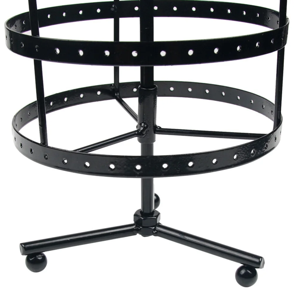 

Metal Four-layer Earrings Organizer Rotating Pedestal Jewelry Display Necklace Display Rack Earring Storage Tree Jewelry Holder(