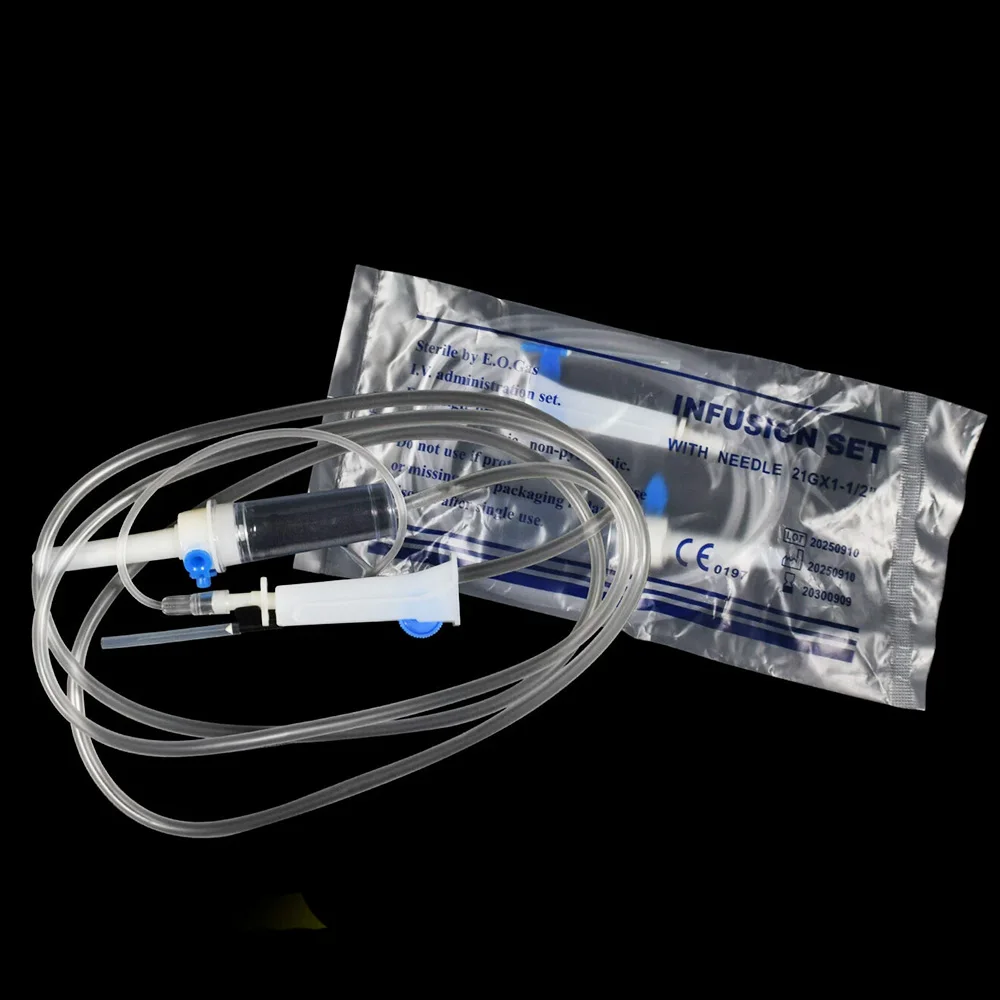 Veterinärmedizinisches Einweg-Infusionsset, Intravenöse Infusionsnadel für Schweine, Rinder und Schafe, Tierische Tropfinjektions-Verlängerungsinfusionsnadel, Länge 181 cm – Detail 3