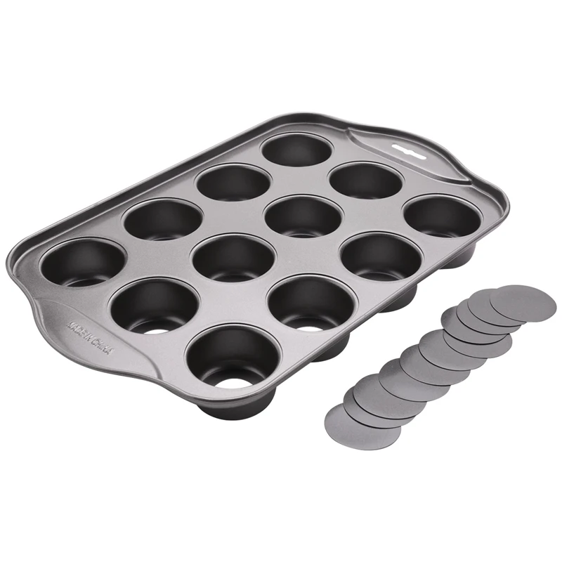 

12 Cavity Mini Cheesecake Pan With 12 Pieces Removable Bottom