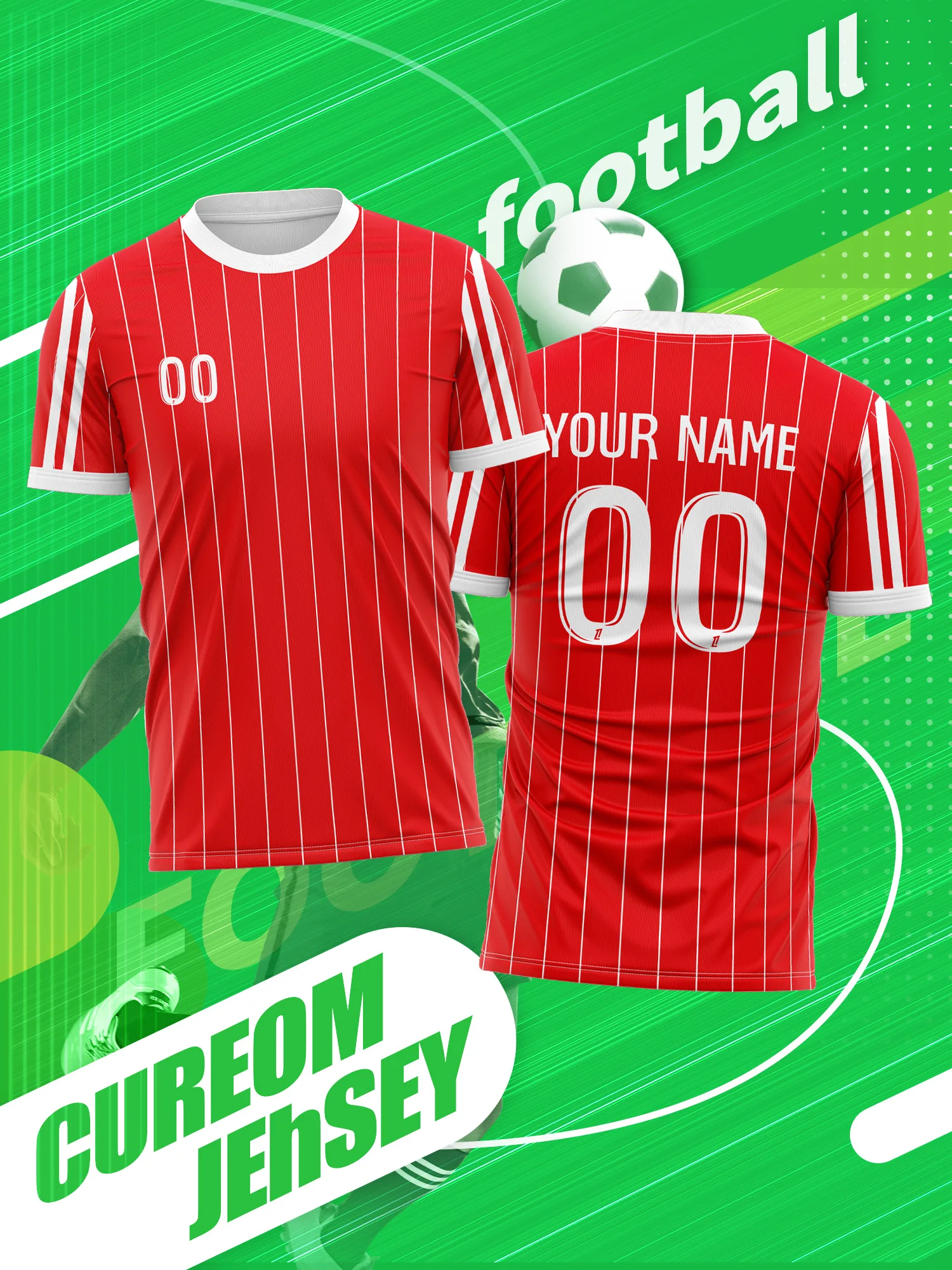 

Футбольная форма с индивидуальным фото, именем и номером для болельщиков: комплект для празднования, карнавала и матчей