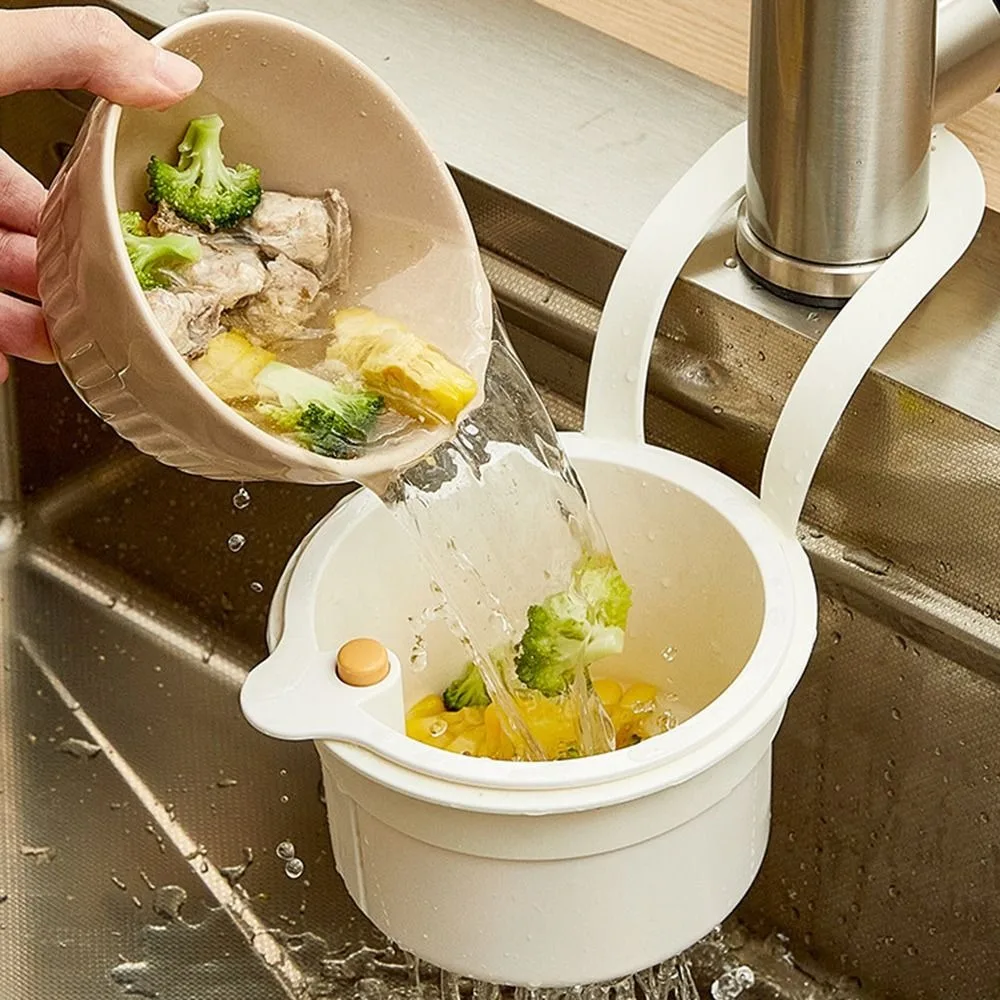 Sink Hanging Strainer Basket Openable Bottom Cover Kitchen Garbage Filter Detachable Soap Sponge Shelf Kitchen Accessories