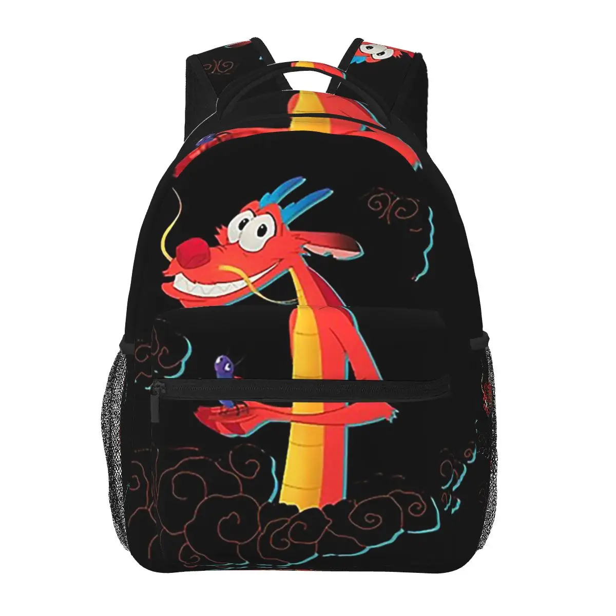 Mushu From Mulan Backpacks Boys Girls Bookbag Students School Bags Cartoon Travel Rucksack Shoulder Bag Large Capacity