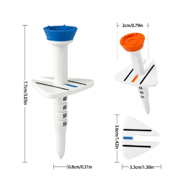 Golfs Tees Adjustable Golfs Holder Tees Low Resistance More Distance Consistent Height Tees for Golfs Driver Training