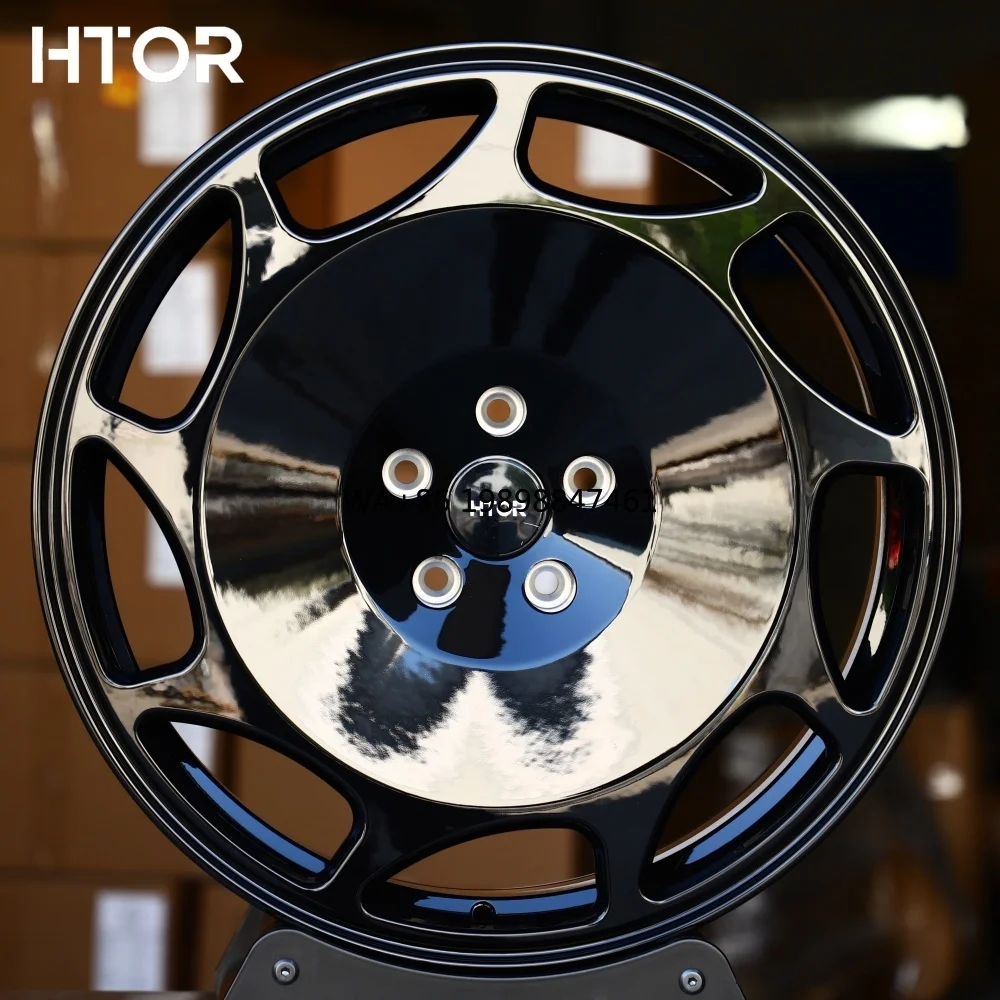 

HTOR Aluminum Alloy Racing Car Wheels 5x114.3 5x120 16 17 18 19 20 Inch Gloss Black Forged Wheels