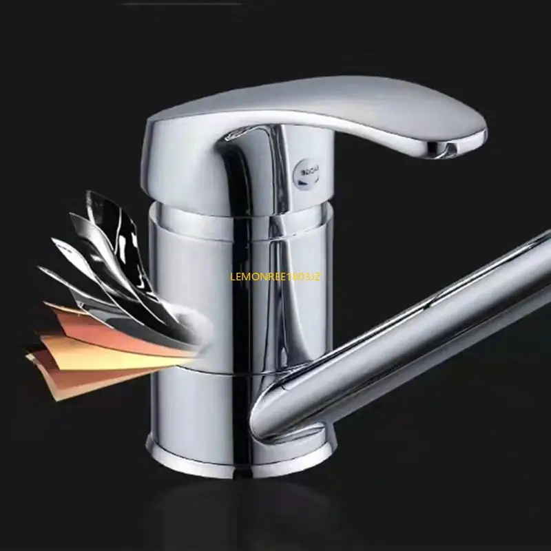 N58C Stylish Kitchen Tap Single Handle 360 Rotation Kitchen Sink Faucet for Home Use