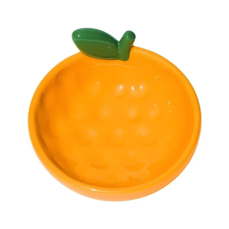 Fruit party series, pet ceramic bowl, cervical spine oblique mouth anti-knock feeding, bowl for cats and dogs