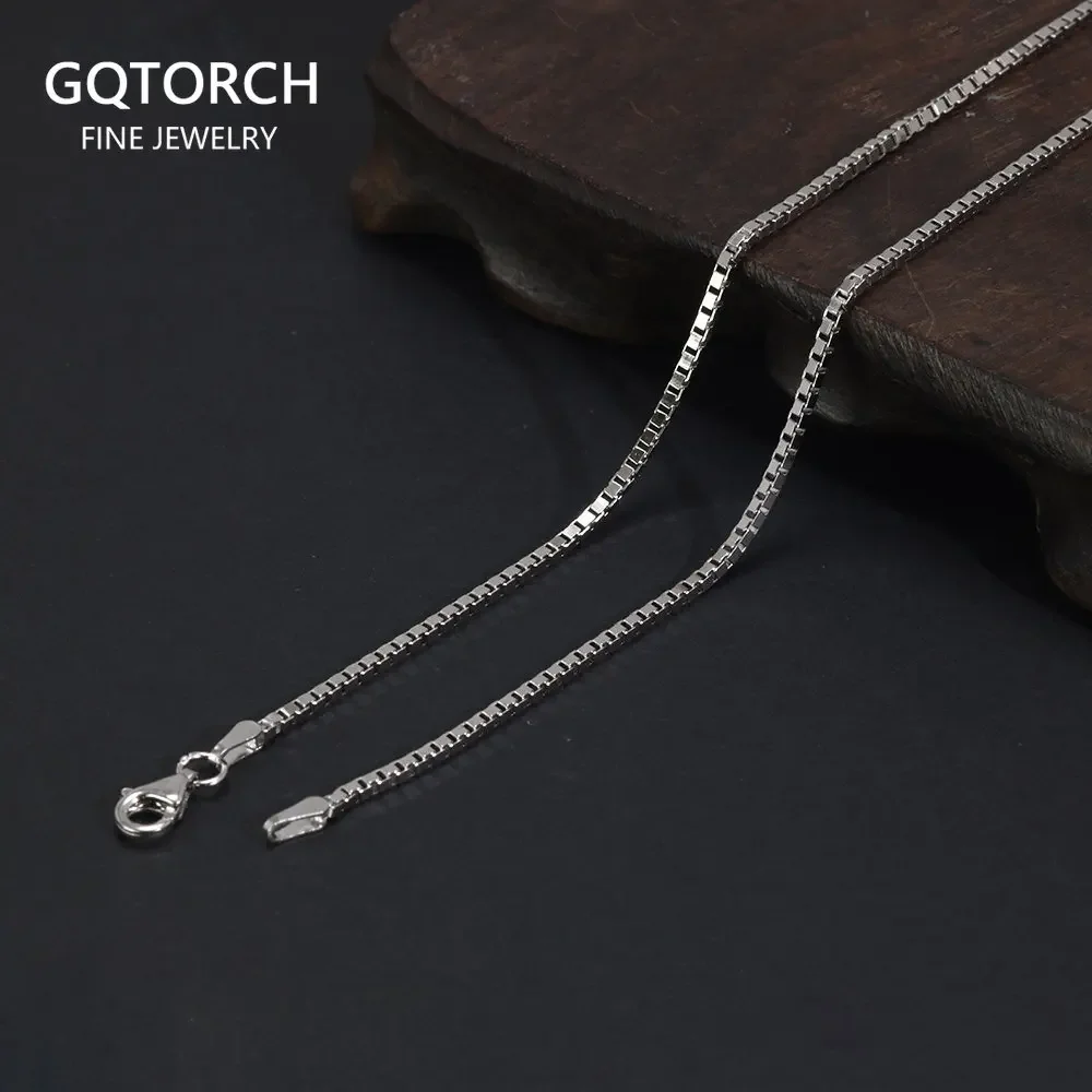 925 Sterling Silver 2mm Necklace Box Chain All Matching Pendant Accessories Men's and Women's Fine Jewelry