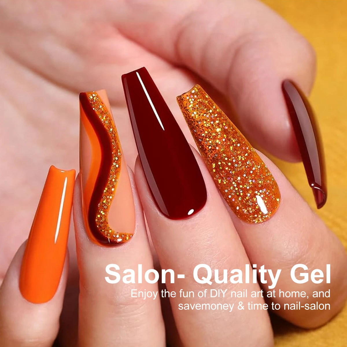 18 PCS Gel Nail Polish Set for Beginners 8ML Glitter Art Gel with Base Coat Top Coat and Matte Top Coat for Manicure Salon Tools