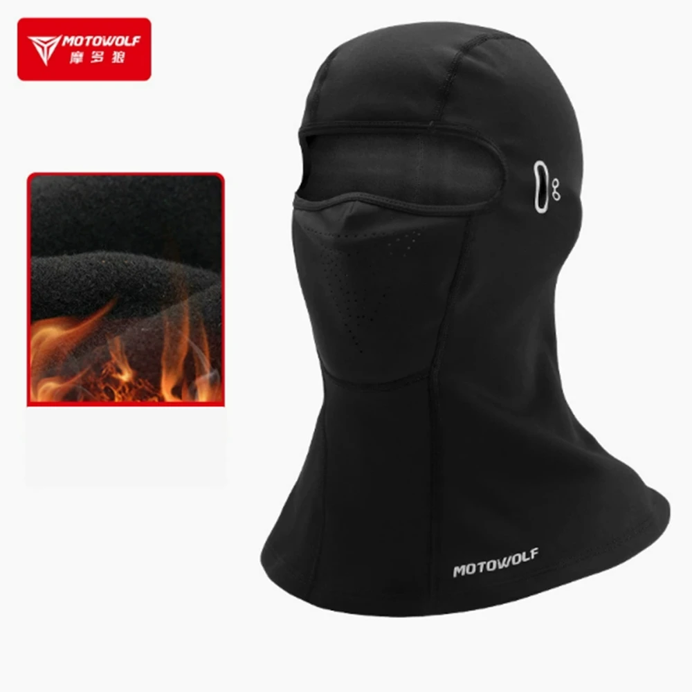 Motowolf Winter Motorcycle Balaclava Men Women Touring Face Mask Fleece Warm Cycling Mask Full Face Moto Headwear Windproof