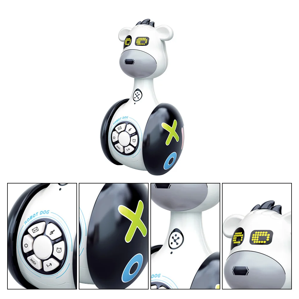 Bicchiere di plastica giocattolo pulsante grafico liscio 5 modalità musica strisciante compagno di giochi macchina per storie educativo per bambini