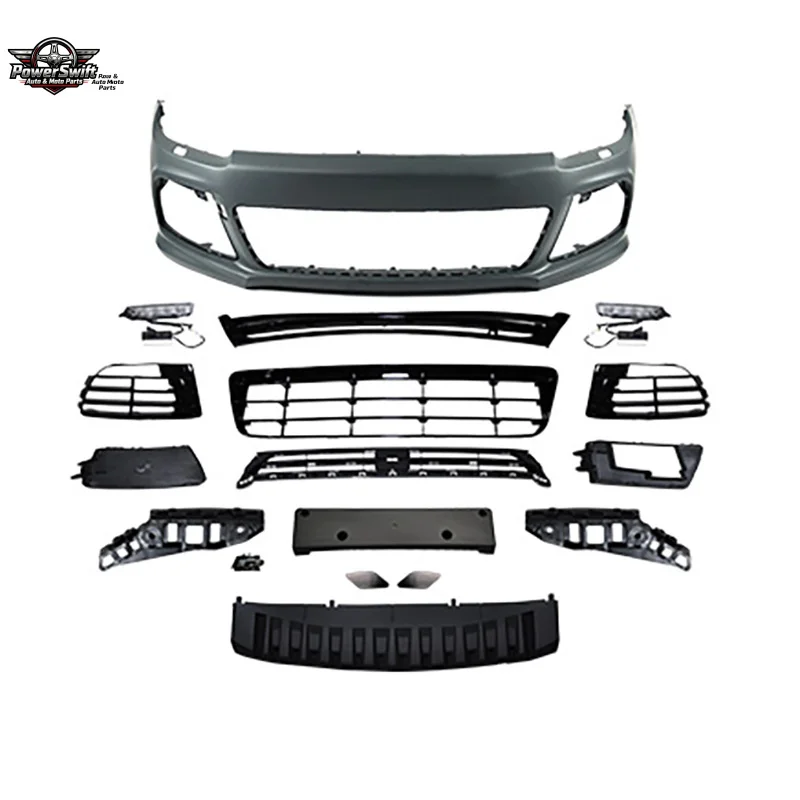 

Suitable for 10-14 Volkswagen Scirocco Modification Upgrade R Body Kit Front and Rear Bumper Assembly Grille Side Skirts Nickel-