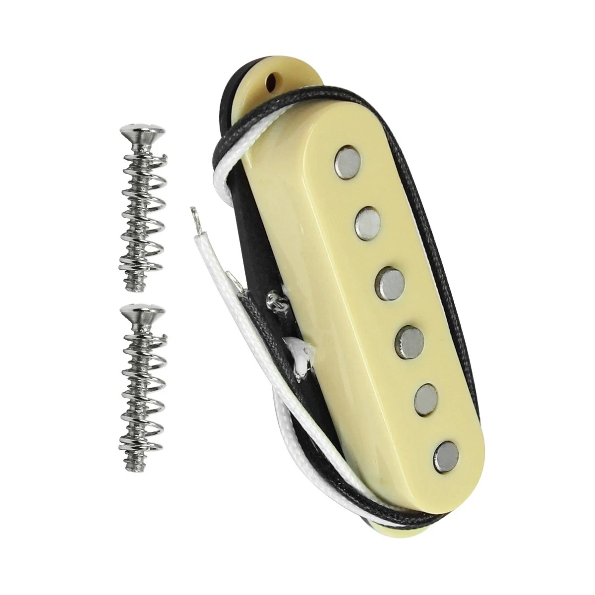 Vintage Alnico 5 Staggered-Pole Single Coil Pickup Cream 52mm for ST SQ Electric Guitar Part