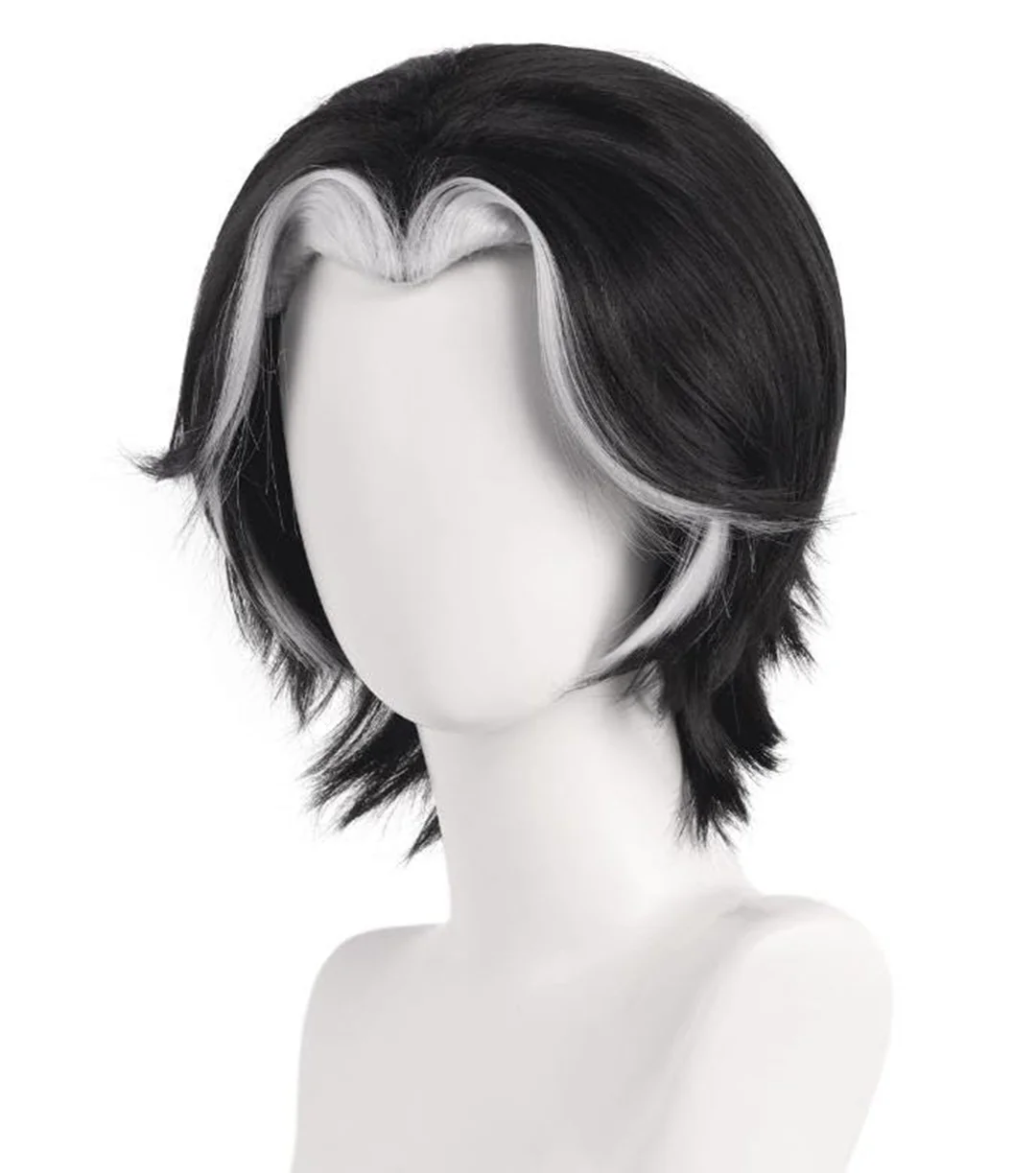 باروكة قشر الفندق التنكرية، شعر مستعار أنيمي الهالوين، حفلة لعب الأدوار، شعر أسود قصير