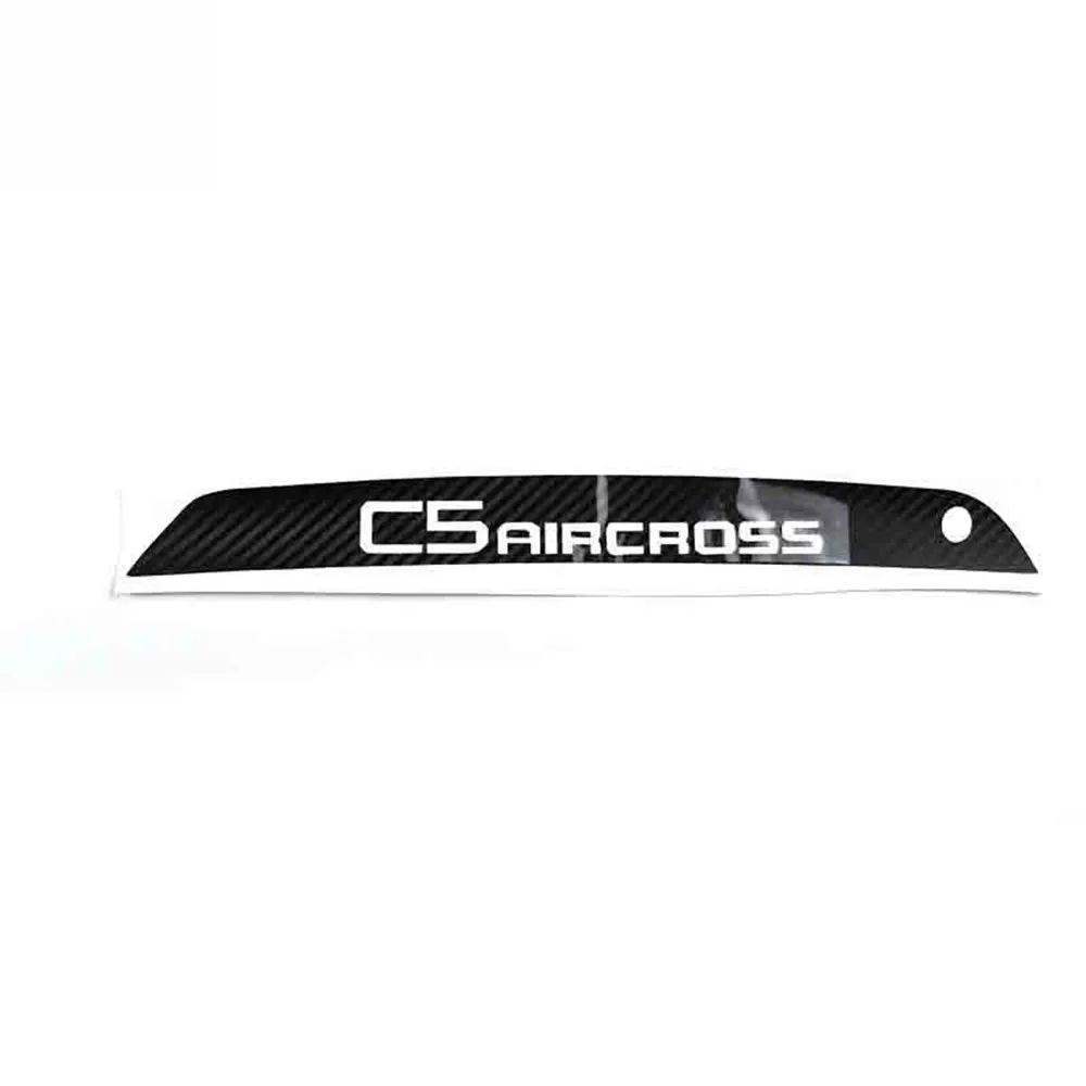 1PC Carbon Fiber Car Stickers Of High Mounted Stop Lamp High Brake Lights Cover For 2017-2019 Citroen C5 AIRCROSS