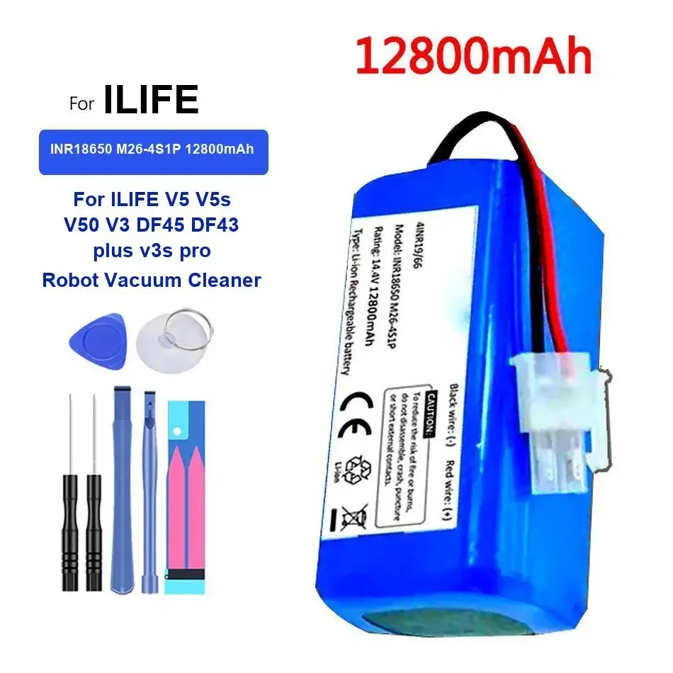 

Высококачественный аккумулятор для робота-пылесоса ILIFE V5 V5s V50 V3 DF45 DF43 plus v3s pro INR18650 M26-4S1P