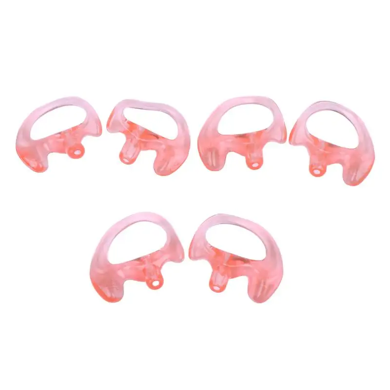 2Pcs Ear Molds Soft 2-Way Radio Earmold Replacing Earpiece Insert For Acoustic Coil Tube Audio Kits Headphone Accessories