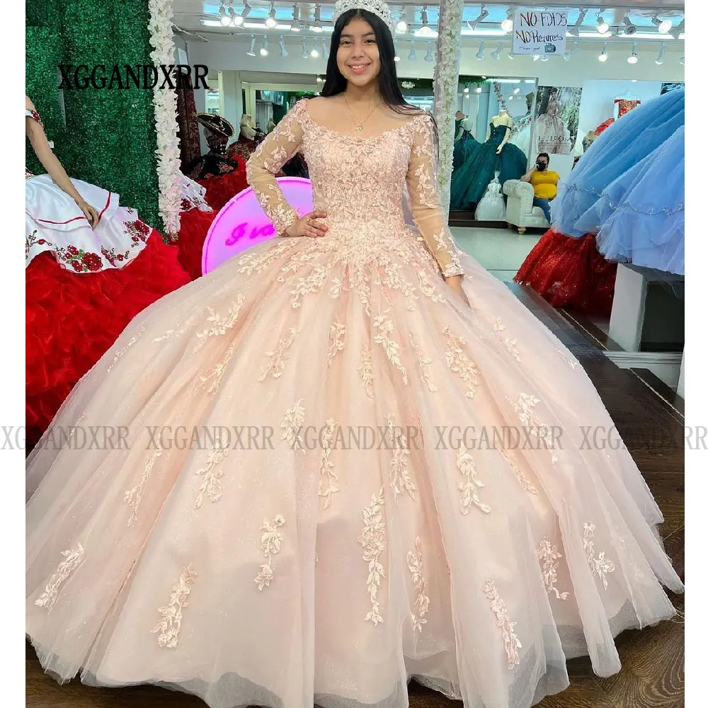 Long Sleeves Pink P…