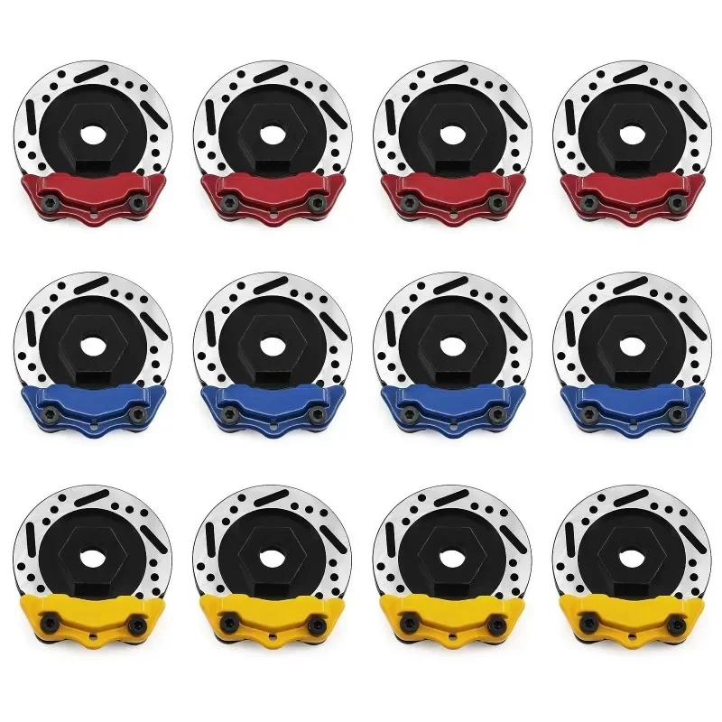 

4PCS 12mm Metal Wheel Hex Hub Adapter with Brake Disc for Tamiya TT02 TT-02 1/10 Scale RC Racing Car Accessories