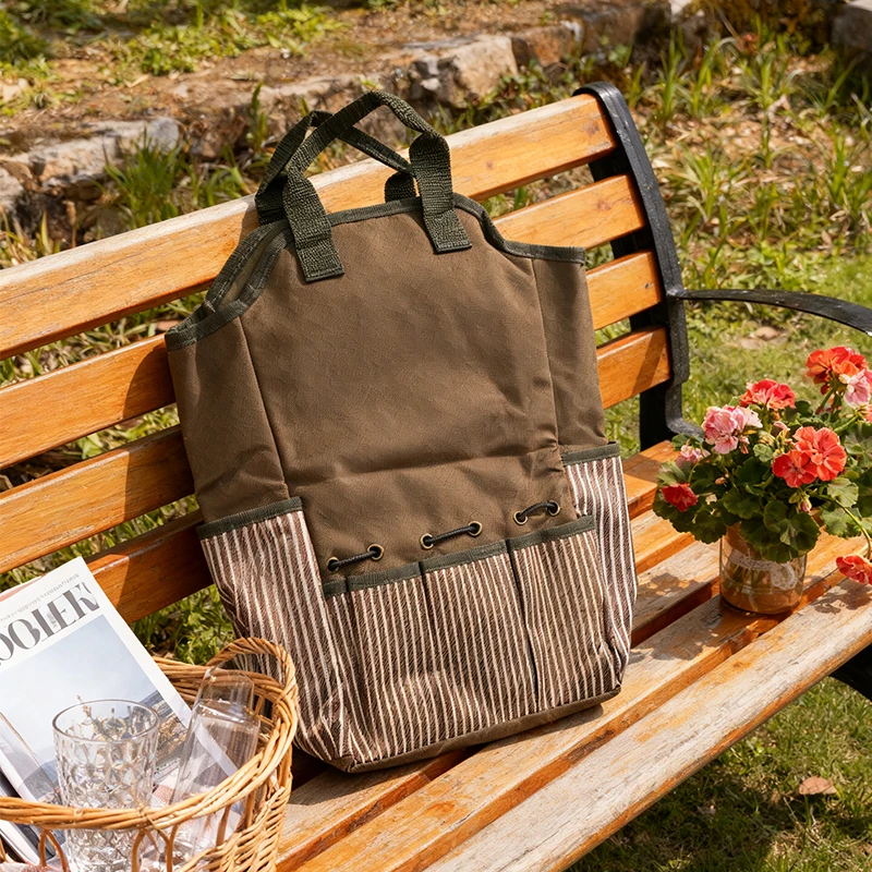 حقيبة حمل قماشية ذات سعة كبيرة - لأدوات اختيار المد والجزر وتخزين أدوات البستنة #1