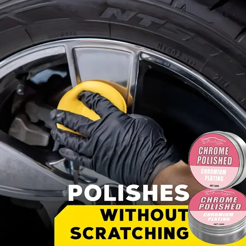 Verchromte Restaurierungspaste |   Chrom-Polierpaste für Autotürgriffe und Fenster |   Oxidationsentfernungspaste für Fahrzeuge