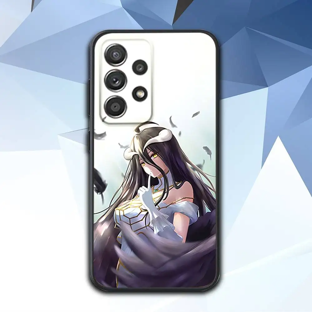 حافظة هاتف O-Overlord Anime A-Albedo لهاتف سامسونج S 25,24,23,22,30,21,10,9,Ultra,Plus,Lite,FE,4,5G حافظة سوداء ناعمة #2