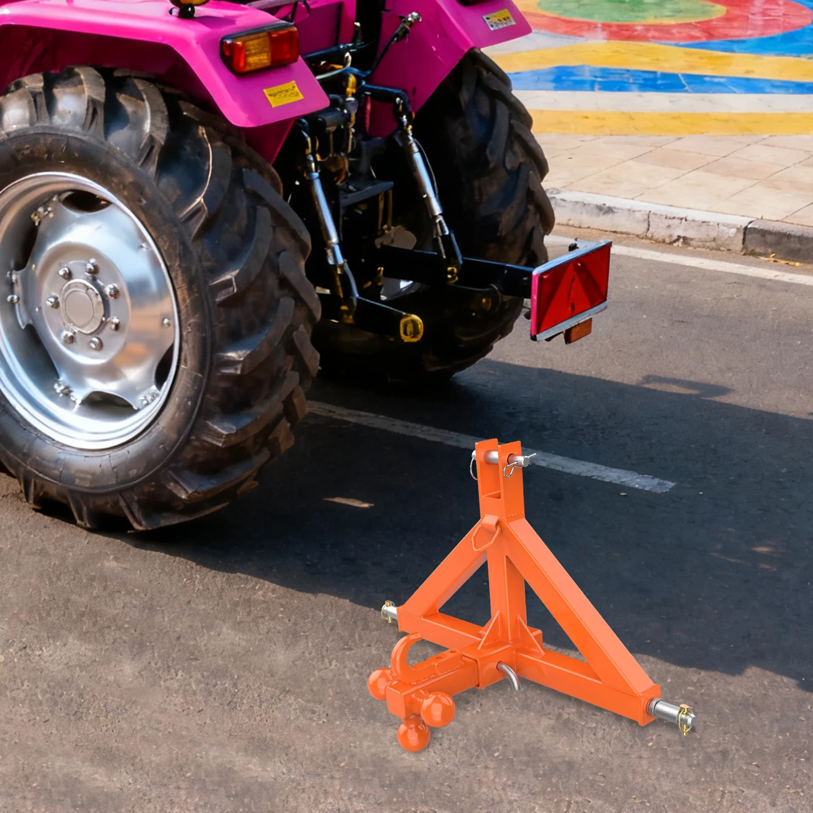 

Orange Heavy Duty Trailer Hitch 10000lbs Carbon Steel Trailer Hitch Receiver for Farms Factories Warehouses