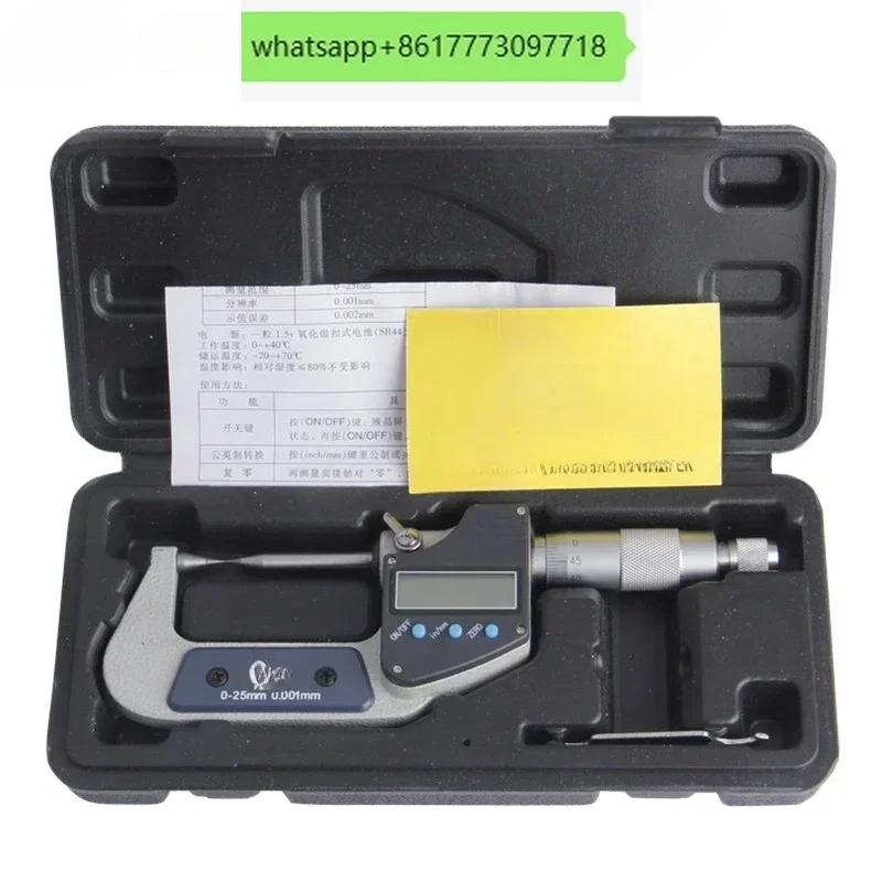 0-25mm 0.001mm Digital Double  Point Outside Micrometer Electronic Carbide Tip micrometers Measuring Tools