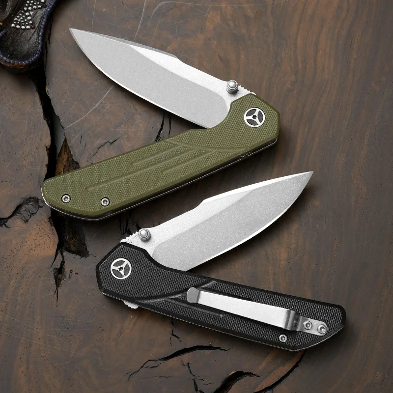 Faca de bolso 8Cr: multiferramenta Edc dobrável masculina, faca de frutas, lâmina lavada com pedra - ideal para camping, caminhadas, aventura, projetos DIY, uso diário, pesca e caça. É um ótimo presente para homens, especialmente perfeito para o dia dos namorados e o dia dos pais.