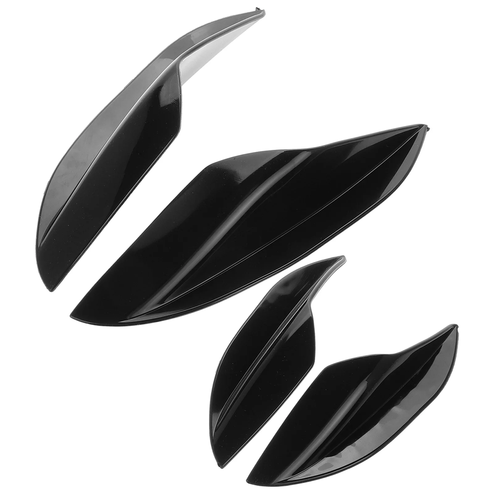 

2 Pairs Carbon Fiber Knife Deflector Spoiler Automotive Body Anti-collision Diffuser Canards Kit Bumper Rear Fin Tail