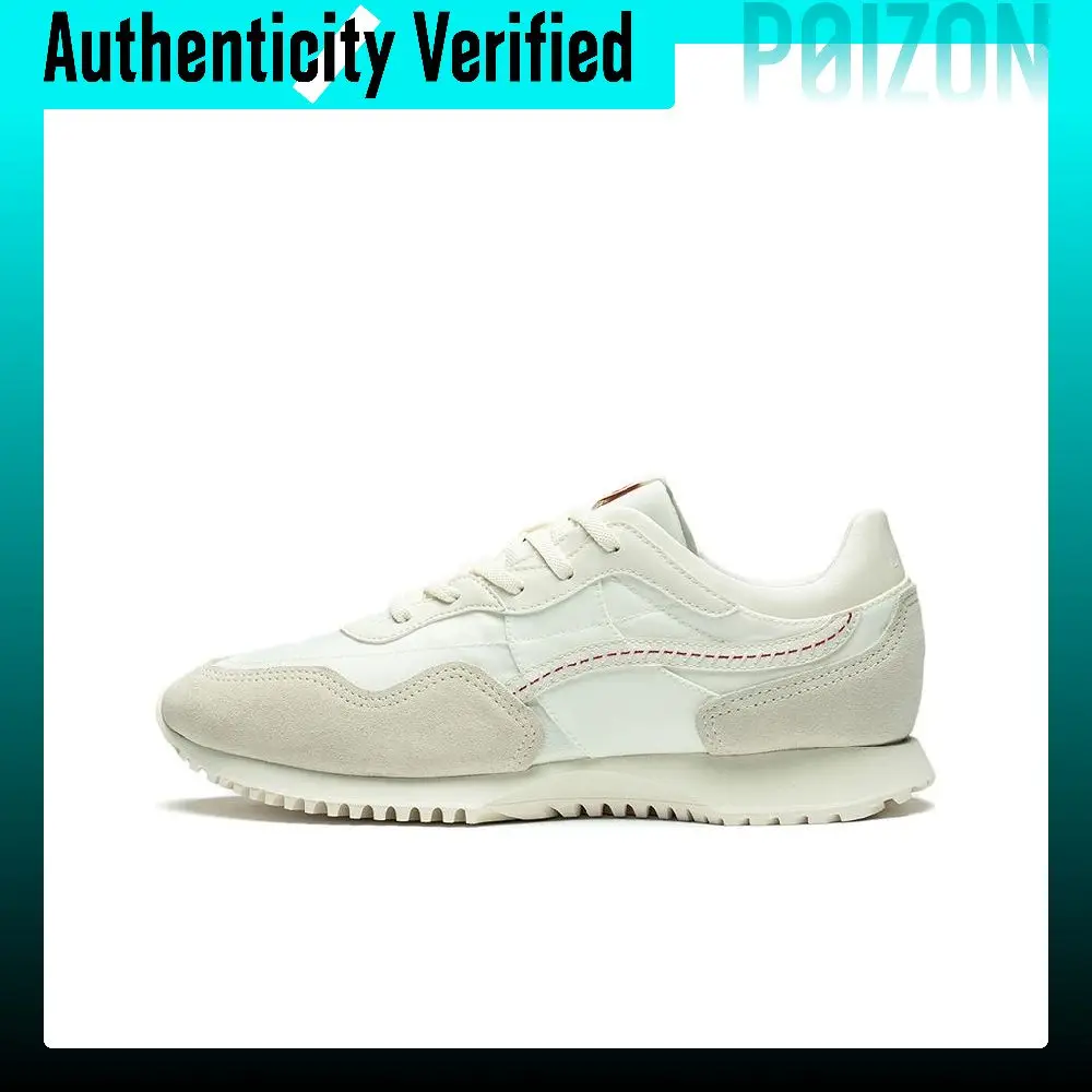 Li Ning Counterflow Forest Woven Abrasion Resistant Breathable Low top Sports Casual Shoes Women's Cream White AGCT174-1