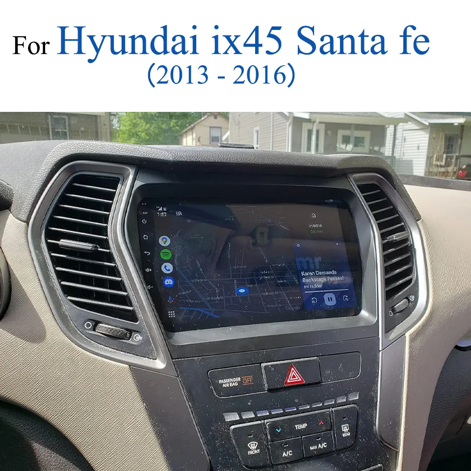 

Android 14 Car Autoradio Stereo HU For Hyundai Santa Fe ix45 2013 2014 2015 2016 Car DVD Video Audio Head Unit GPS Navi Cassette