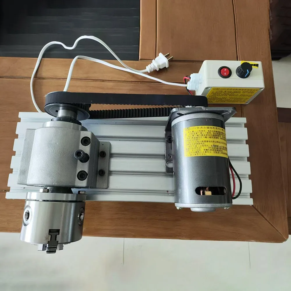 

CNC Adjustable Speed Rotary Axis Dividing Index Head With 80mm 100mm Chuck + 750W Servo motor For Polishing machine pole repair