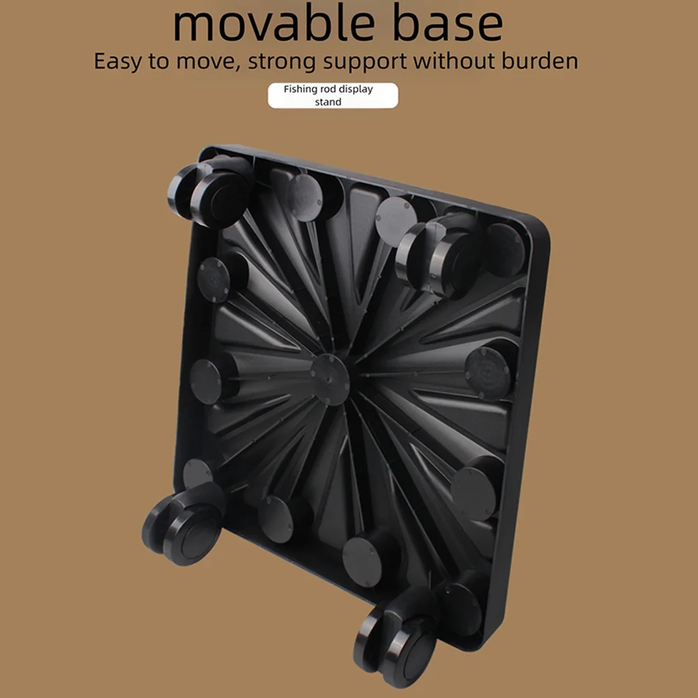 

Держатель удочки для подставки для пола в гараже с 24-мя регулируемыми высотами и ящиком для хранения лески