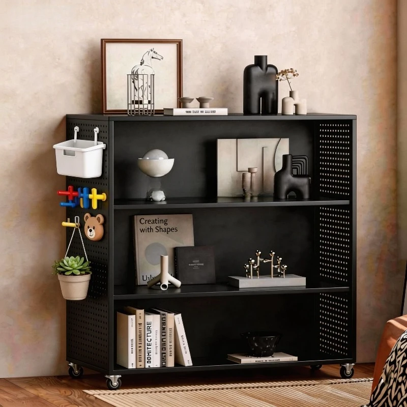 Bauhaus living room shelves Floor-to-ceiling bookshelves Movable