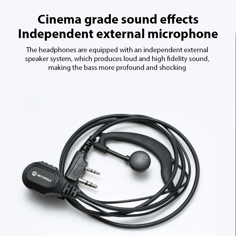 Headset Walkie-Talkie K-head Universal Earpiece Earhook Nyaman Kabel Audio Interphone Earphone Aksesori Radio Dua Arah