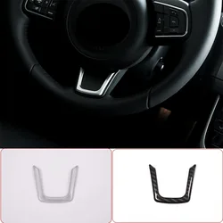 Carbon Fiber Chrome Interior Accessories Steering Wheel Trim Sequins For Jaguar XE XF F-Pace F Pace x761