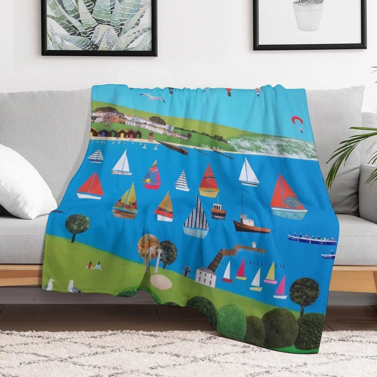 Swanage, Dorset Throw Blanket wednesday Decorative Sofa Blankets